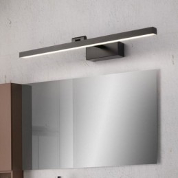 Lámpara de pared con espejo frontal de estilo nórdico con ángulo ajustable para baño