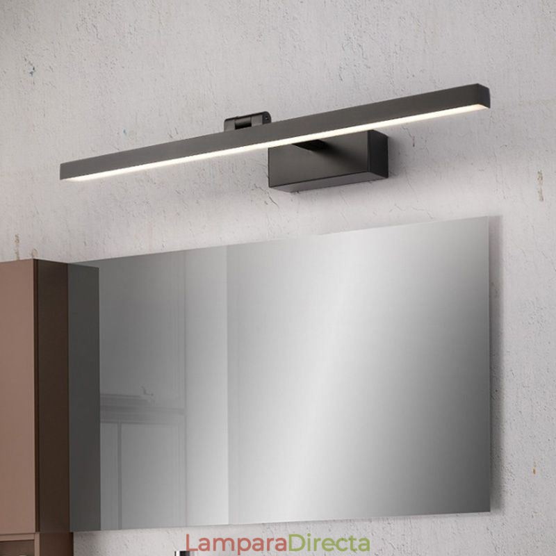 Lámpara de pared con espejo frontal de estilo nórdico con ángulo ajustable para baño