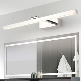 Lámpara de pared con espejo frontal de estilo nórdico con ángulo ajustable para baño
