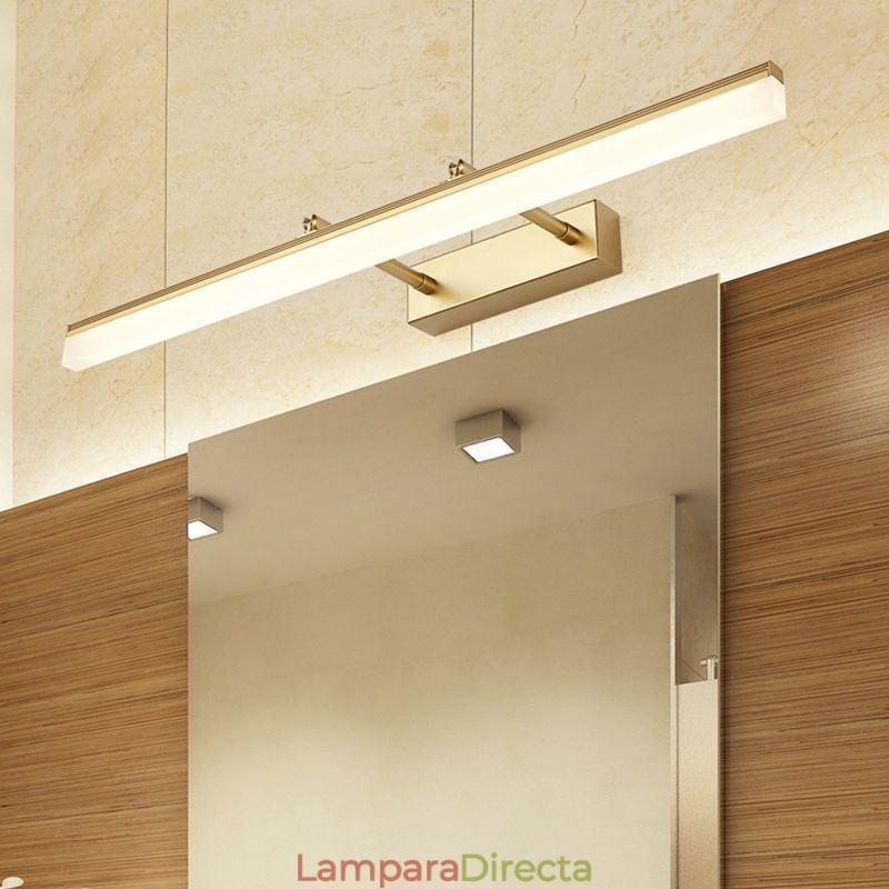 Lámpara de pared extensible de acrílico con luz frontal para espejo, para baño y pasillo