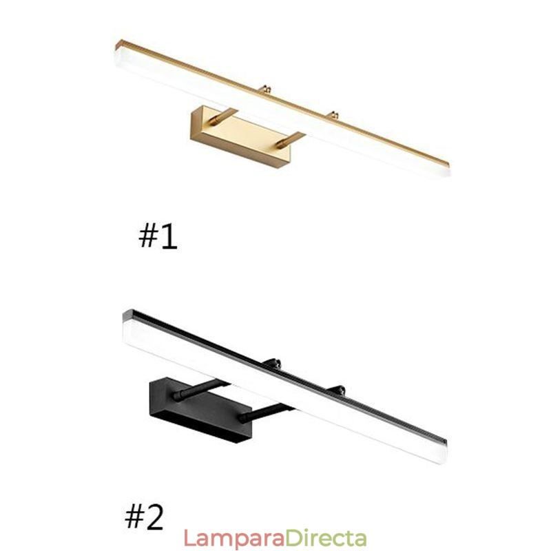 Lámpara de pared extensible de acrílico con luz frontal para espejo, para baño y pasillo