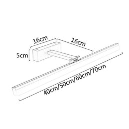 Lámpara de pared moderna con espejo frontal para baño