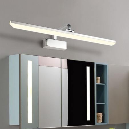 Lámpara de pared moderna con espejo, luz frontal, ángulo ajustable, luz de maquillaje para baño Lámpara de pared moderna con espejo, luz frontal, ángulo ajustable, luz de maquillaje para baño