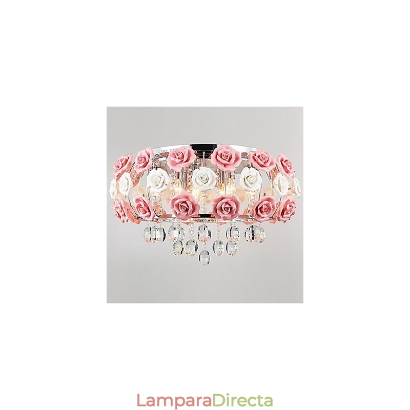 Lámpara empotrada de metal galvanizado Country Crystal