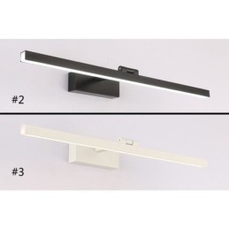 Aplique de pared con espejo frontal de estilo nórdico con ángulo ajustable para baño