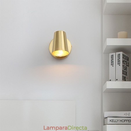 Lámpara de pared con espejo frontal de latón nórdico Lámpara de pared con espejo frontal de latón nórdico