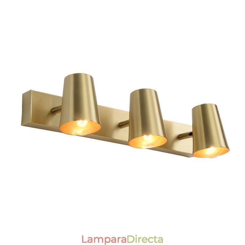 Lámpara de pared con espejo frontal de latón nórdico