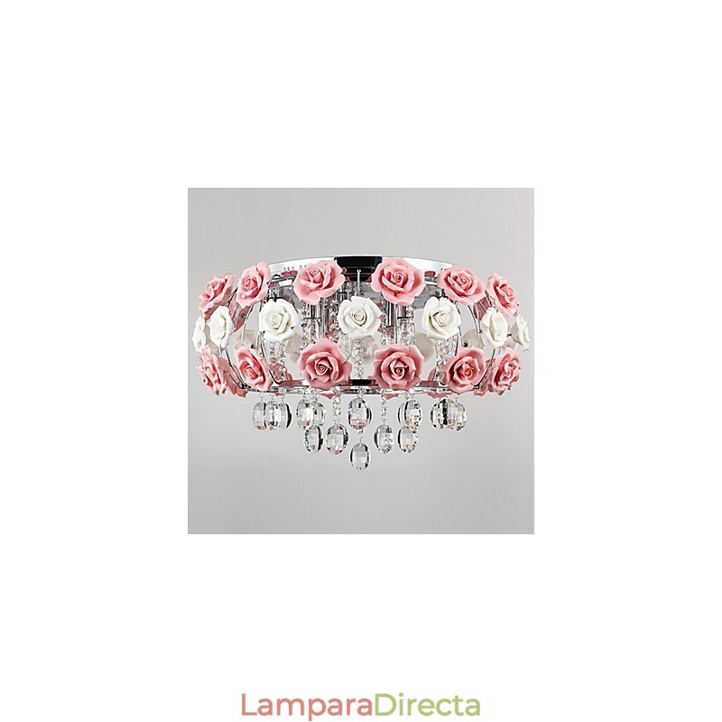 Lámpara empotrada de metal galvanizado Country Crystal