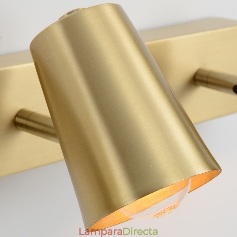 Lámpara de pared con espejo frontal de latón nórdico