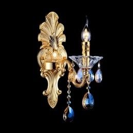 Lámpara de pared europea de lujo, lámpara de cristal con forma de gota, lámpara decorativa para mesita de noche.