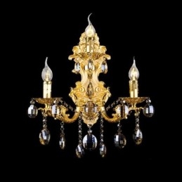 Lámpara de pared de moda europea, aplique de pared de cristal de lujo, iluminación