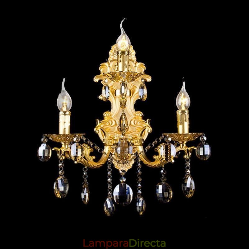Lámpara de pared de moda europea, aplique de pared de cristal de lujo, iluminación