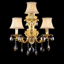 Lámpara de pared de moda europea, aplique de pared de cristal de lujo, iluminación
