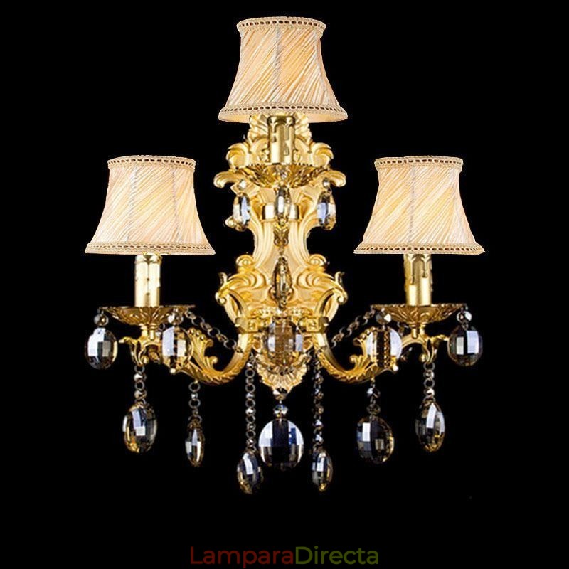 Lámpara de pared de moda europea, aplique de pared de cristal de lujo, iluminación