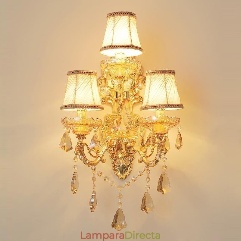 Lámpara de pared de lujo, elegante aplique de pared, lámpara decorativa, iluminación de noche