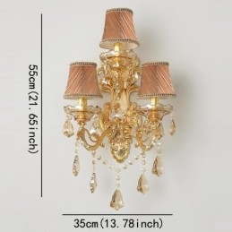 Lámpara de pared de lujo, elegante aplique de pared, lámpara decorativa, iluminación de noche