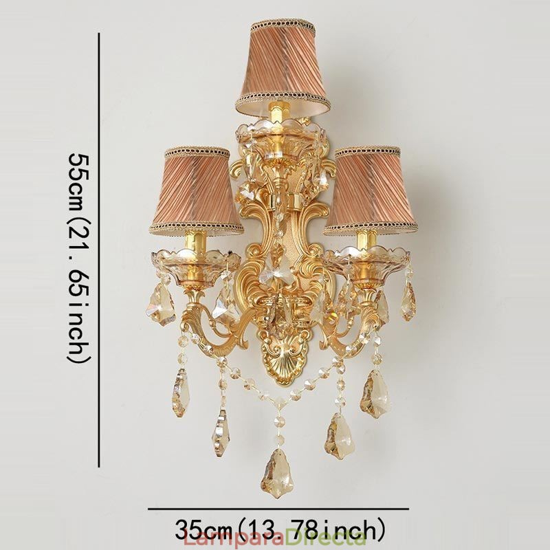Lámpara de pared de lujo, elegante aplique de pared, lámpara decorativa, iluminación de noche