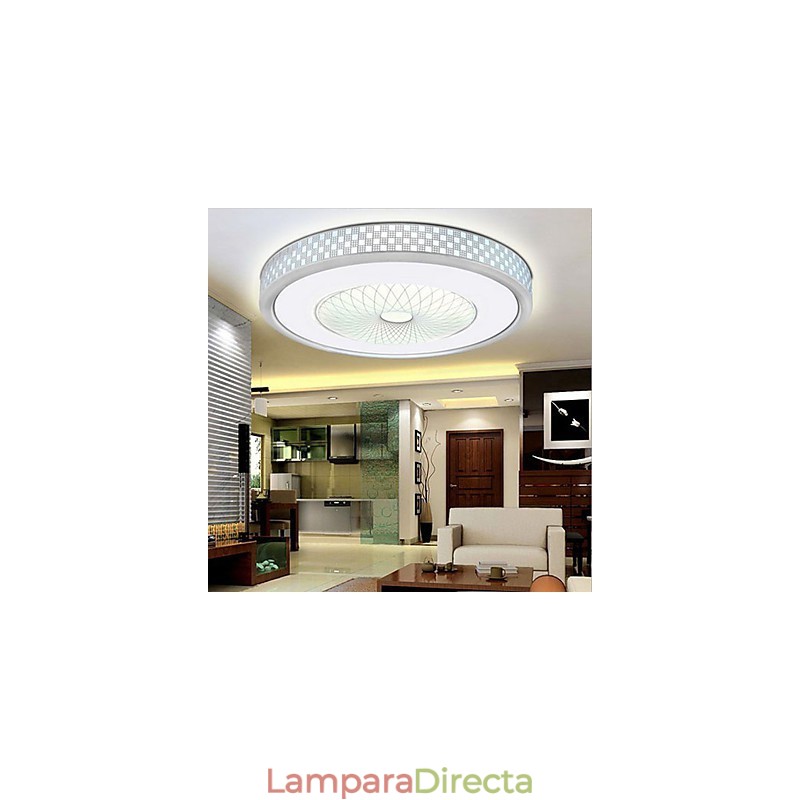 Lámpara de cristal romántica con luz de cúpula circular