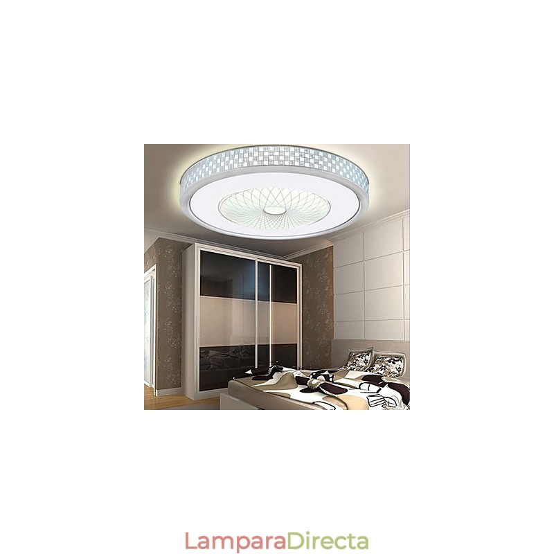 Lámpara de cristal romántica con luz de cúpula circular
