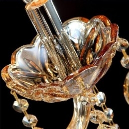 Lámpara de pared europea de cristal ámbar y coñac, lámpara de pared sencilla, iluminación