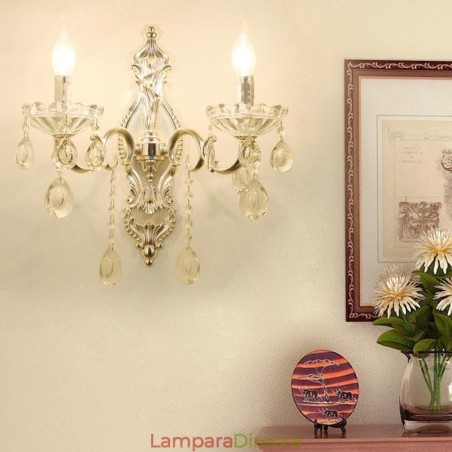 Lámpara de pared europea, aplique de pared de cristal, luz decorativa, aplique de iluminación Lámpara de pared europea, aplique de pared de cristal, luz decorativa, aplique de iluminación
