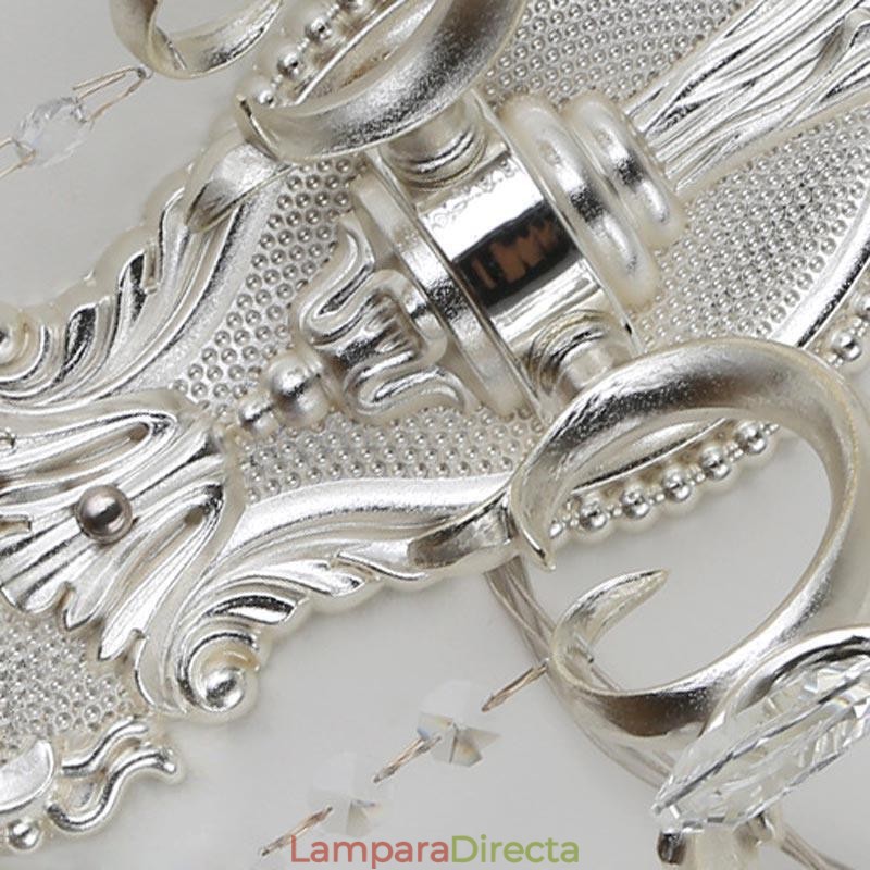 Lámpara de pared europea, aplique de pared de cristal, luz decorativa, aplique de iluminación