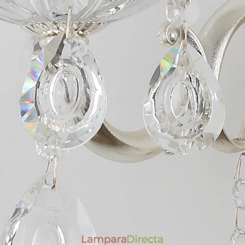 Lámpara de pared europea, aplique de pared de cristal, luz decorativa, aplique de iluminación