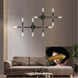 Aplique de pared con luz blanca cálida, creativo, lámpara de combinación DIY