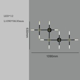 Aplique de pared con luz blanca cálida, creativo, lámpara de combinación DIY