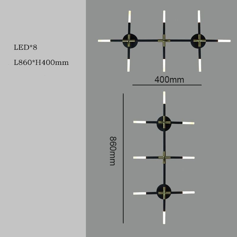 Aplique de pared con luz blanca cálida, creativo, lámpara de combinación DIY