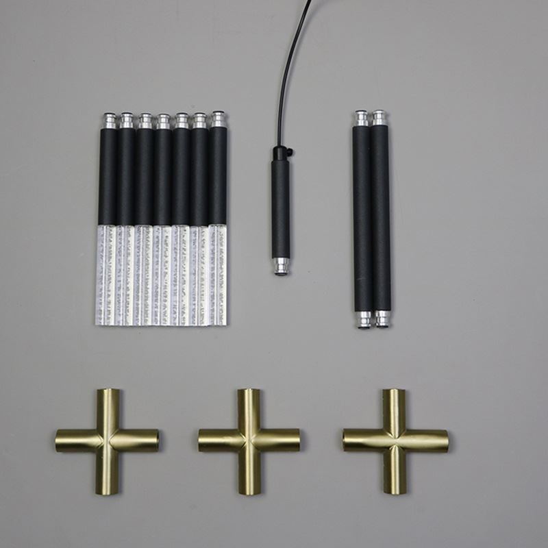 Aplique de pared con luz blanca cálida, creativo, lámpara de combinación DIY