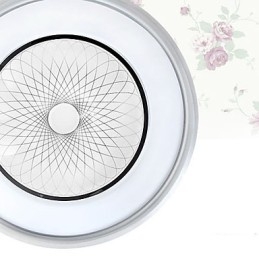 Lámpara de cristal romántica con luz de cúpula circular