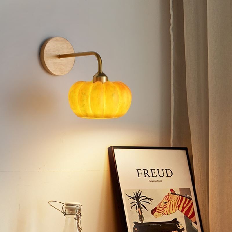 Lámpara de pared estilo calabaza, estilo retro japonés