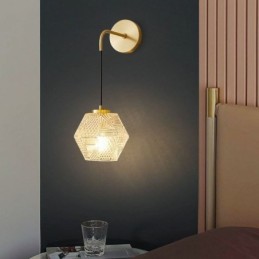 Lámpara de pared moderna con aplique de cristal creativo