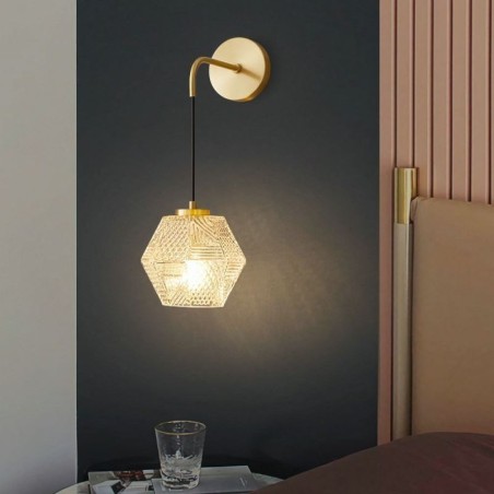 Lámpara de pared moderna con aplique de cristal creativo Lámpara de pared moderna con aplique de cristal creativo