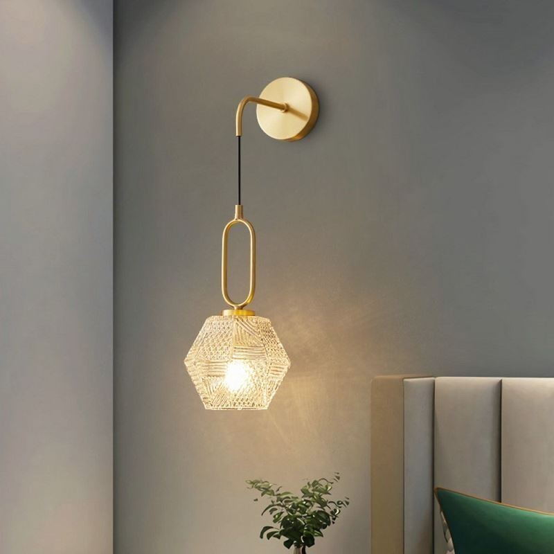 Lámpara de pared moderna con aplique de cristal creativo