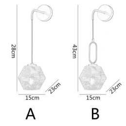 Lámpara de pared moderna con aplique de cristal creativo