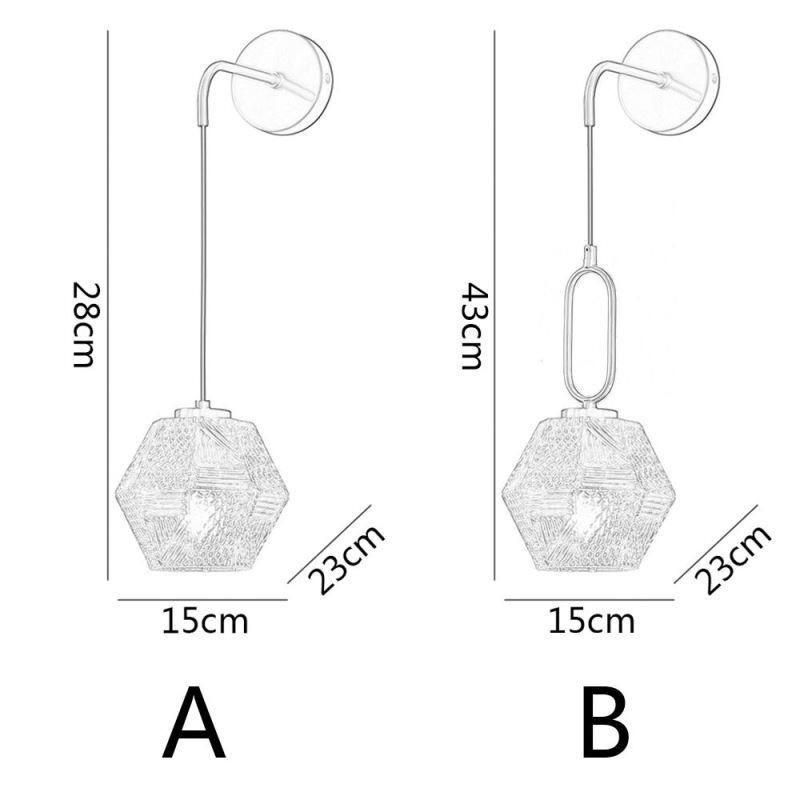 Lámpara de pared moderna con aplique de cristal creativo