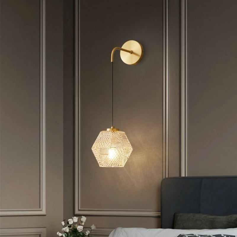 Lámpara de pared moderna con aplique de cristal creativo