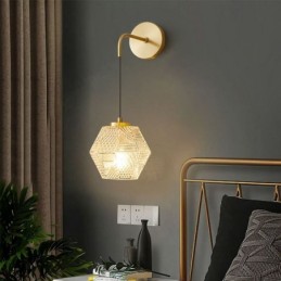 Lámpara de pared moderna con aplique de cristal creativo