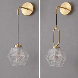 Lámpara de pared moderna con aplique de cristal creativo