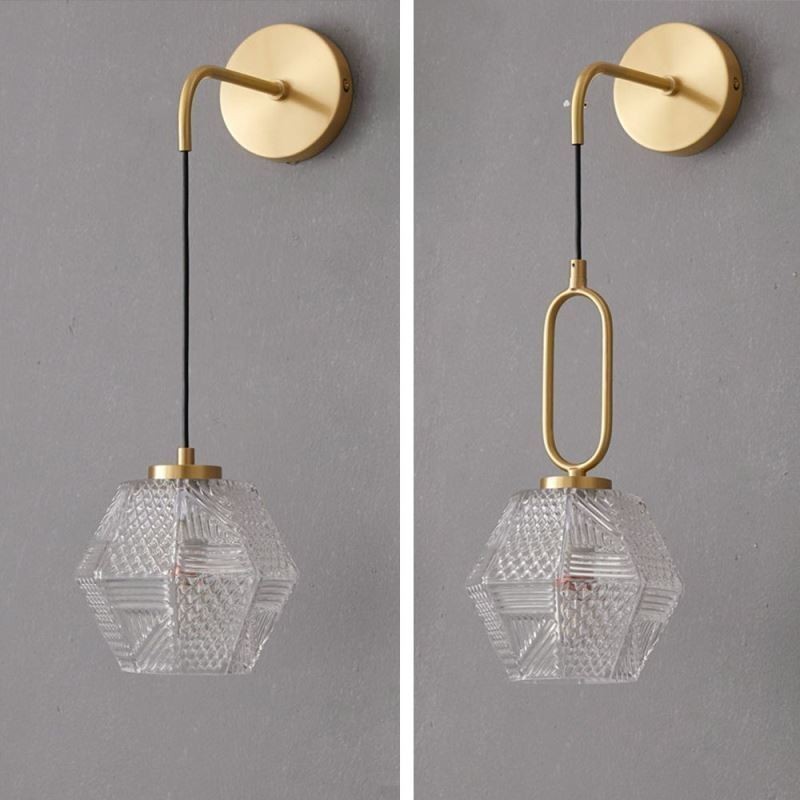 Lámpara de pared moderna con aplique de cristal creativo