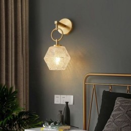 Lámpara de pared moderna con aplique de cristal creativo