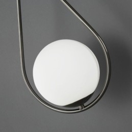 Aplique de pared moderno con forma de globo, de cristal, con forma de gota de agua negra