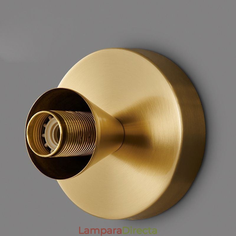 Iluminación de pared moderna con pantalla de vidrio transparente, aplique de pared cepillado.