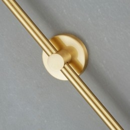 Aplique de pared moderno con forma de globo y cristal dorado cepillado