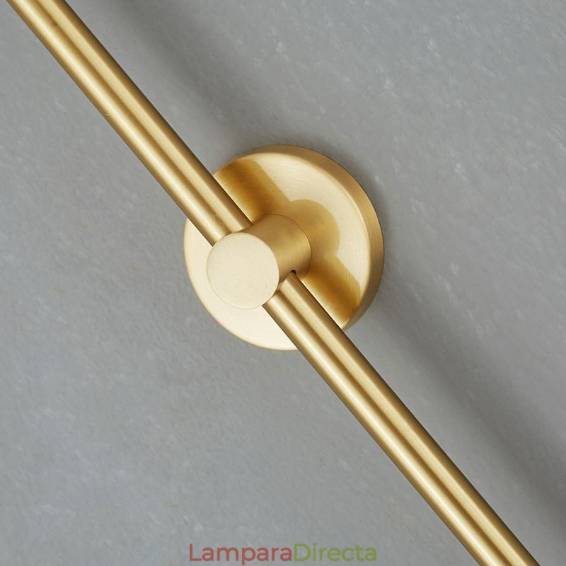 Aplique de pared moderno con forma de globo y cristal dorado cepillado