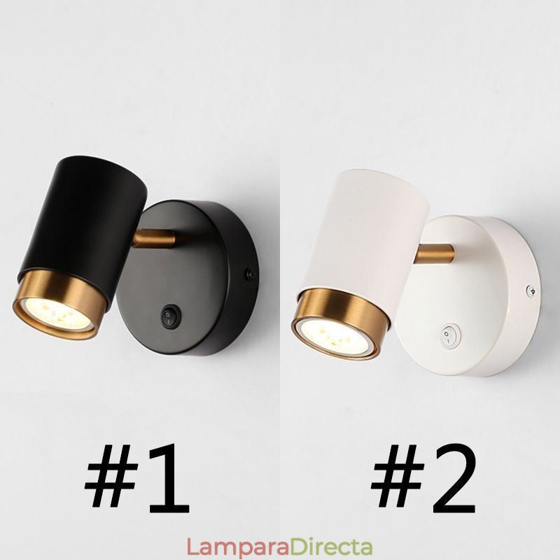Lámpara de pared giratoria moderna, lámpara de pasillo minimalista