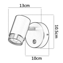 Lámpara de pared giratoria moderna, lámpara de pasillo minimalista