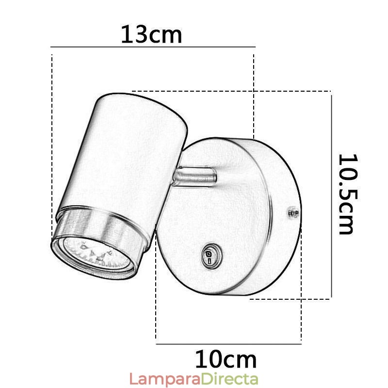 Lámpara de pared giratoria moderna, lámpara de pasillo minimalista